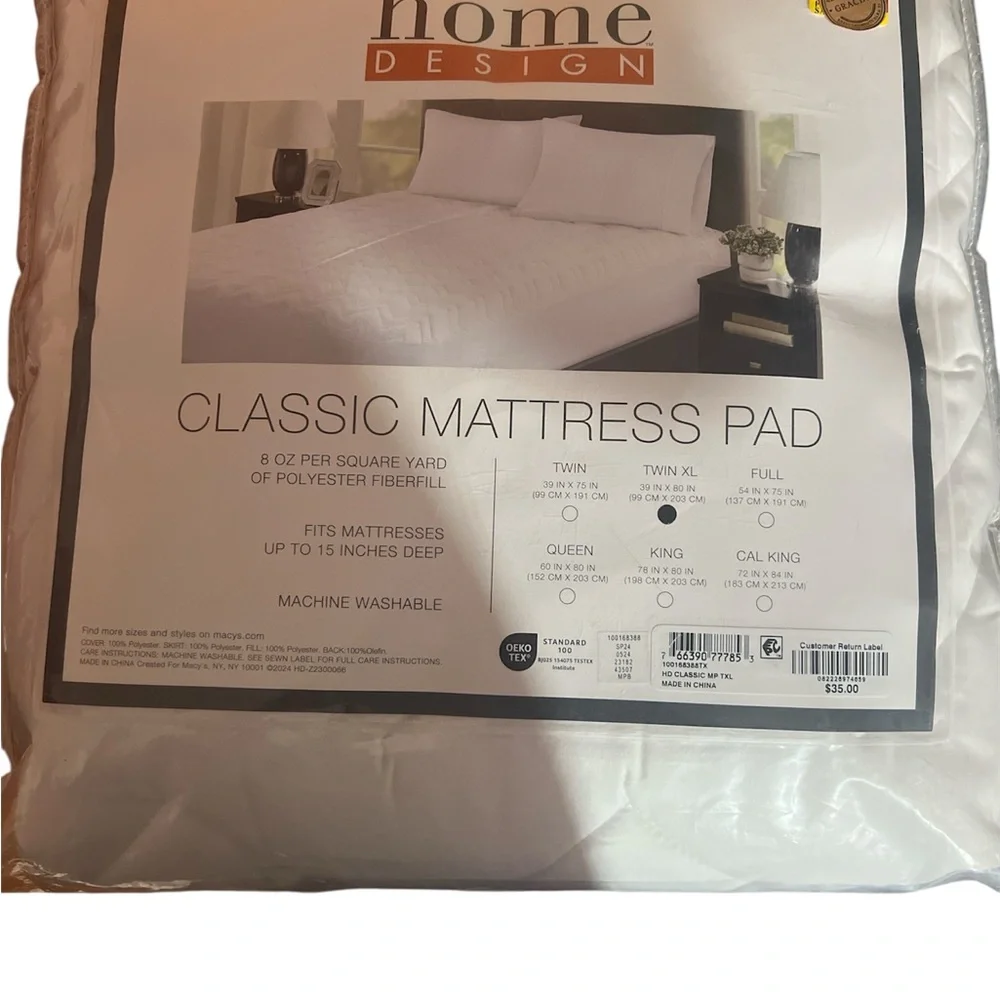 Classic Mattress Pad - White